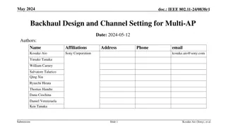 Backhaul Design and Channel Setting for Multi-AP