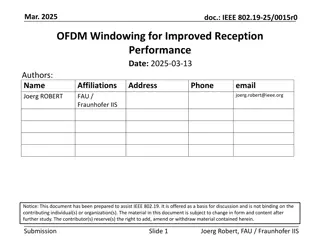 OFDM Windowing for Enhanced Reception Performance