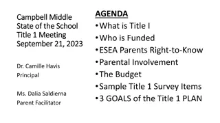 Title I Program in Education