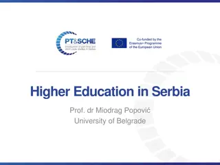 Higher Education System in Serbia: Legal Framework and Structure