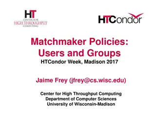 HTCondor Scheduling Policies and Resource Allocation