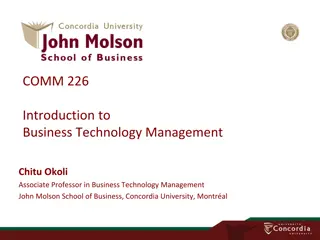 Introduction to Business Technology Management at John Molson School of Business