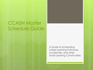Guide to Master Scheduling for Effective Learning Pathways and Communities