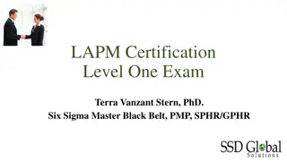LAPM Certification Level One Exam Details and Templates for Lean and Agile Projects