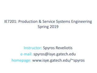 Production and Service Systems Engineering Course Overview