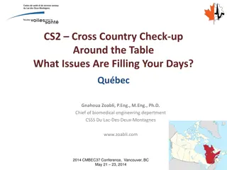 Issues in Biomedical Engineering Progress in Quebec