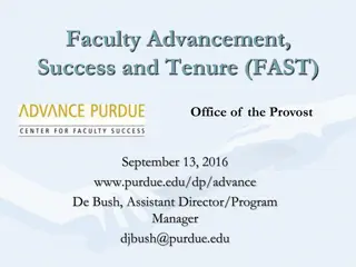 Purdue University Faculty Advancement and Tenure Initiatives