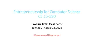 Entrepreneurship Paradigms and Ideas Generation