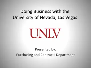 Doing Business with University of Nevada, Las Vegas - Procurement Guide and Opportunities
