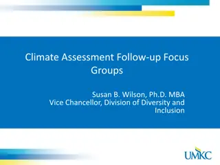 Climate Assessment Follow-up Focus Groups Summary and Recommendations