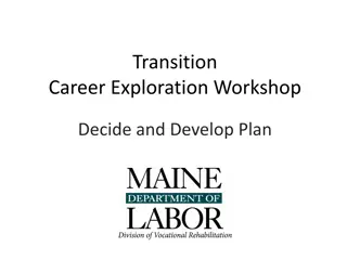 Exploring Career Paths & Developing Employment Plans