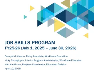 Unlocking Job Skills Program FY25-26 Guidelines and Funding Priorities