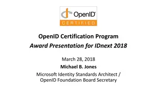 OpenID Certification Program Overview