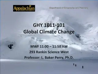 Explore Global Climate Change Course Details with Professor L. Baker Perry