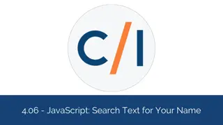 JavaScript Search Text for Your Name Tutorial