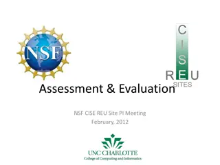 Assessment & Evaluation at NSF CISE REU Site PI Meeting