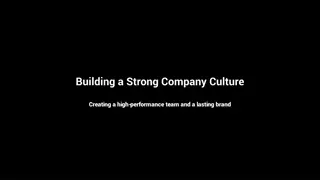 Building a High-Performance Team Through Strong Company Culture