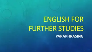 Effective Paraphrasing Techniques for Language Students
