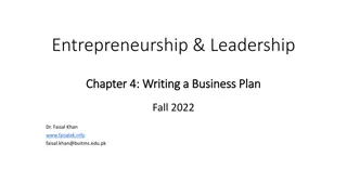 Writing a Business Plan for New Ventures