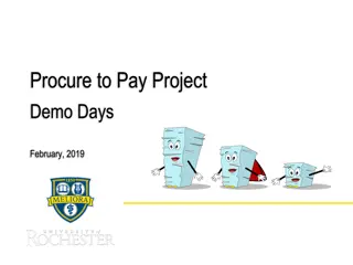 Procure to Pay Project Demo Days Overview