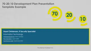Development Plan Presentation Template with 70-20-10 Strategy