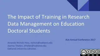 Impact of Research Data Management Training on Education Doctoral Students