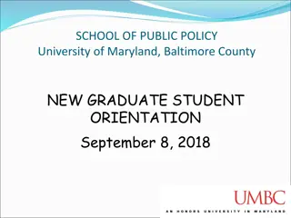 Graduate Program Overview in Public Policy at UMBC