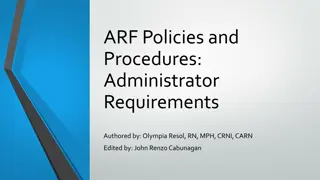 Administrator Qualifications and Duties in Adult Residential Facilities