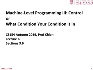 Control Flow and Condition Codes in Assembly Language Programming