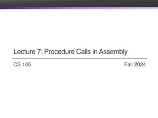 Procedure Calls and Stack Management in Assembly Programming