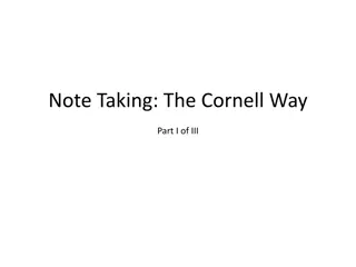 Effective Strategies for Cornell Note Taking