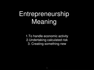 Entrepreneurship and Business Ownership