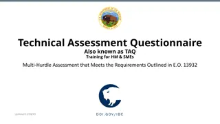 Technical Assessment Questionnaires for HR and SMEs