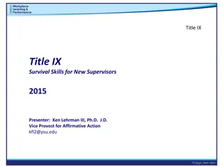 Title IX: Obligations, Liabilities & Impact in Education