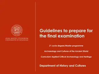 Guidelines for Final Examination Preparation in Archaeology and Cultures - Master's Program