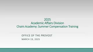 Summer Faculty Compensation and Management Guide
