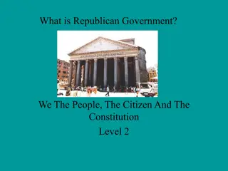 Republican Government: We the People, the Citizen, and the Constitution