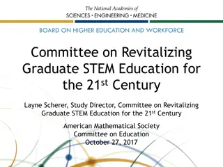 Revitalizing Graduate STEM Education for 21st Century Challenges