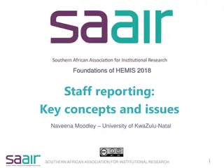 Staff Reporting in South African Higher Education Information System (HEMIS)