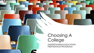 Education Preparation Programs for College Students