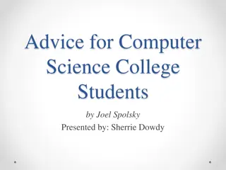 Valuable Advice for Computer Science Students