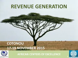 Strategies for Revenue Generation in African Centers of Excellence