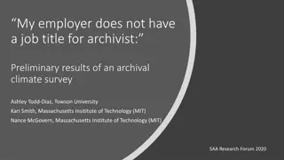Archival Climate Survey: Insights on Professional Identity and Organizational Structure
