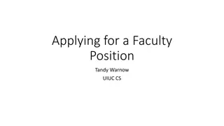 Applying for Faculty Position - Stages of the Process