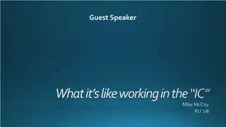 Insights Into Working in the Intelligence Community