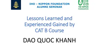 Lessons Learned and Experienced Gained by DAO QUOC KHANH