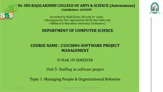 People and Organizational Behavior in Software Project Management
