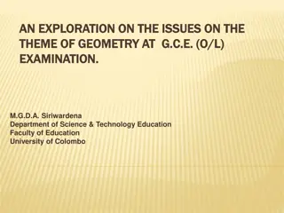 Exploring Geometry Issues at G.C.E. Examination