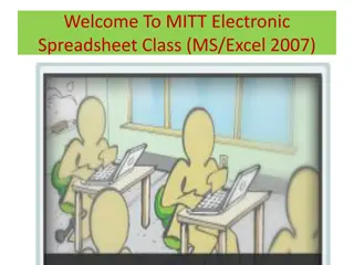 Master Electronic Spreadsheet Skills in Excel 2007
