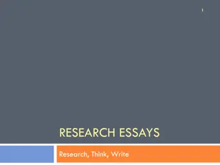 Research Essays: Think, Write, Refine, Consult